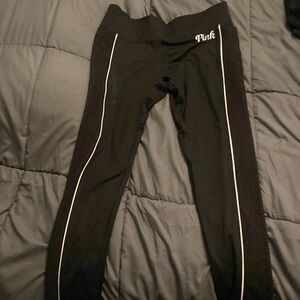 Pink Victoria’s Secret ultimate medium black workout pants